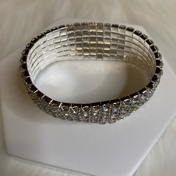 Bling Crystal Stretch Bracelet 6 Row - Picture 3 of 3